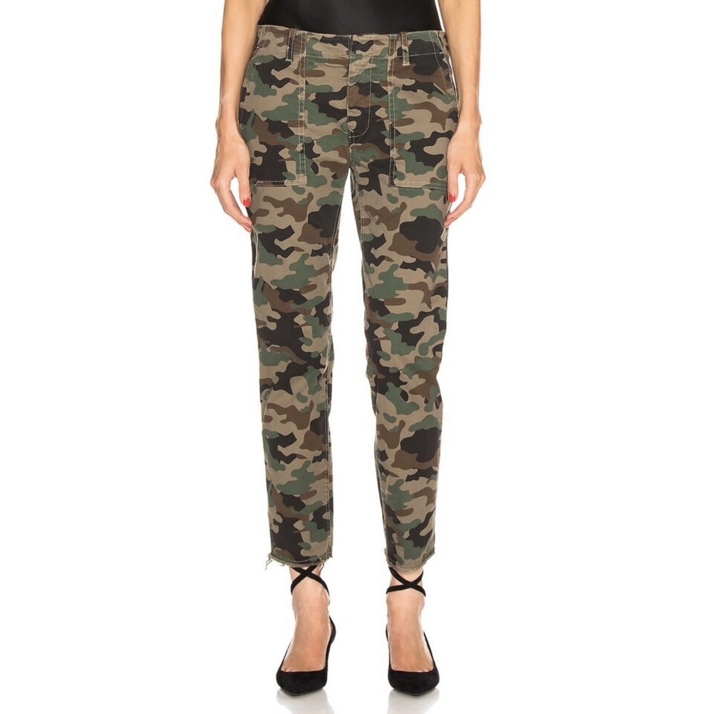 NWT Nili Lotan Jenna Pants Sz 0 (28 Waist) Coyote Brown Camo USA Luxury $395